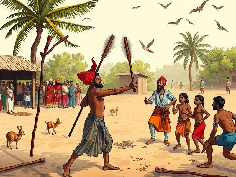 Children playing Ginger Fire Chase at a community ground in Maharashtra